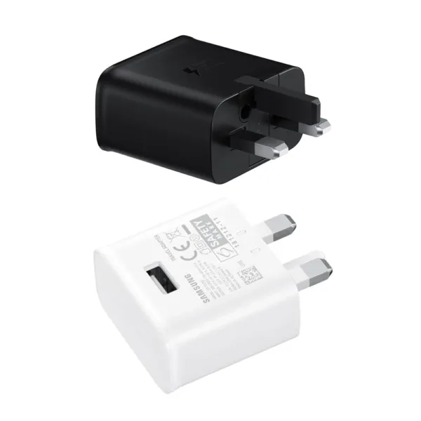 Genuine Samsung USB Adapter (EP-TA200) – 15W Fast Charging Wall Charger – White