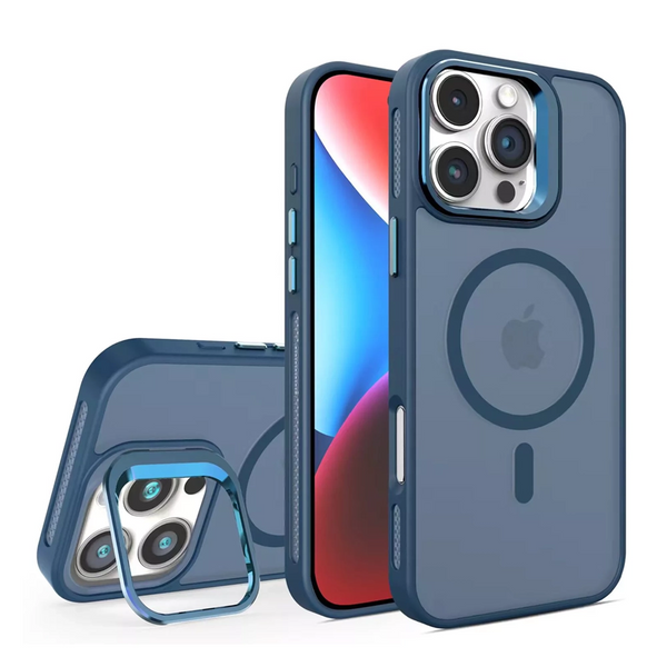 Blue Camera Holder Magsafe Case For iPhone 15 Pro Max